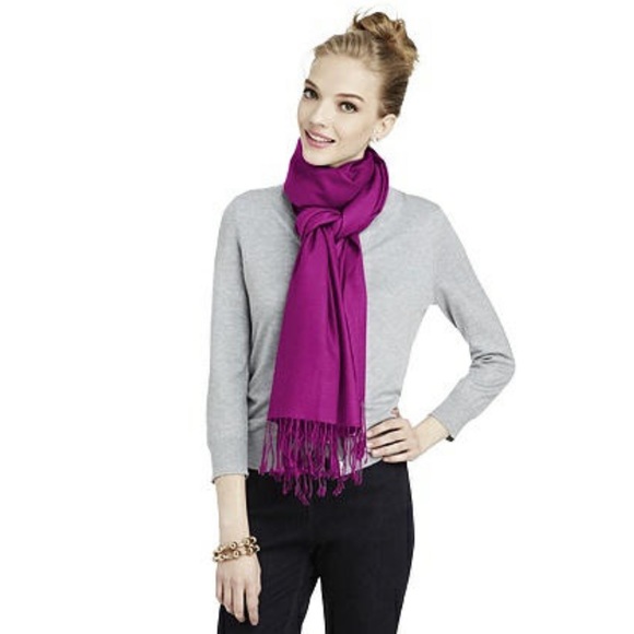 New - Radiant Orchid - Merino Wool & Silk Blend - Pashmina Scarf - Picture 3 of 12